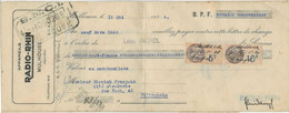 LETTRE DE CHANGE - APPAREILS  RADIO - RHIN - MULHOUSE HT RHIN -1934 - Wissels