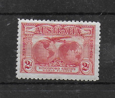 AUSTRALIA KINGSFORD SMITHS FLIGHTS SG121 2d MM   Ch2 - Mint Stamps