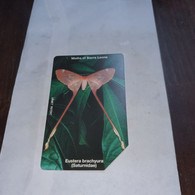 Sierra Leone-eustera Brachyura-urmet Patemt-butterfly-(200units)-used Cards+1 Prepiad Free - Vlinders
