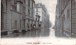 Paris Inondé La Rue De Lille Carte Mignonette Repiquage Publicitaire Lait D'Appenzell Purgatif - Überschwemmungen