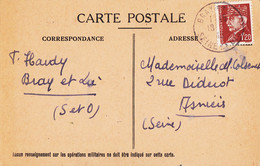 Militaria - Correspondance Guerre 39-45 - Oblitérations 1943 Bray-et-Lû 95 à Asnières - War 1939-45