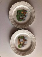 ASSIETTE ANCIENNE MOULIN DES LOUPS ET HAMAGE Lot De 2 - Teller