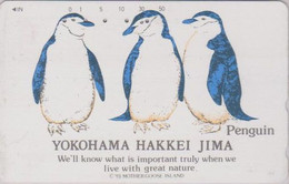 TC JAPON / 110-011 - ANIMAL - OISEAU - MANCHOT A JUGULAIRE - CHINSTRAP PENGUIN BIRD - COMICS JAPAN Phonecard-  5413 - Pingouins & Manchots