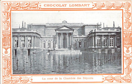 La Cour De La Chambre Des Députés De Paris Inondée CP Publicitaire Du Chocolat Lombart - Overstromingen