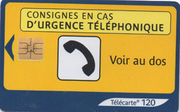 Consignes En Cas D'urgence Téléphonique, Voir Au Dos - 2003