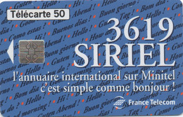 3619 SIRIEL : L'annuaire International Sur Minitel 1994 - Telefone