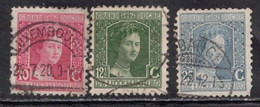 LUXEMBOURG Scott # 97-8, 101 Used - Grand Duchess Marie Adelaide - 1914-24 Marie-Adélaida