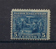 STATI UNITI D'AMERICA 1920 SBARCO DEI PELLEGRINI DALLA MAYFLOWER UNIF. 369 MLH VF - Unused Stamps