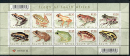 South Africa 2000 Reptiles, Frogs & Toads Sheetlet MUH - Unused Stamps