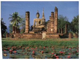 (II {ii} 15 Ep) Thailand Posted To Australia - Buddha At Temple Of Wat Mahatbat - Buddhismus