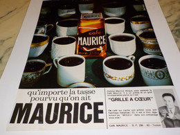 ANCIENNE PUBLICITE  CAFE MAURICE ET MAURICE BIRAUD 1968 - Affiches