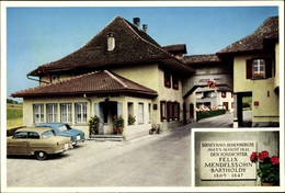 CPA Spiezwiler Spiez Kanton Bern Schweiz, Gasthof Zum Bären, Autos - BE Berne