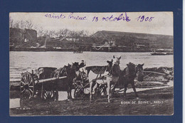 CPA PARIS Bords De Seine écrite Métier - The River Seine And Its Banks