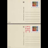 UN-GENEVA 1985 - Pre-stamped Cards-UN Emblem - Briefe U. Dokumente