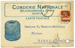 Carte Postale De La Corderie Nationale  Delacroixriche & Cie à Genève - Cachet De La Poste Caroube - 1920 !! - Suiza