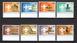 RWANDA N° 1081 à 1088      NEUFS SANS CHARNIERE   COTE 10.00€  SCOUTISME OISEAUX ANIMAUX - 1980-89: Nuevos