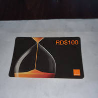 Dominicana-(orange-24rd$100)-(6)-(1128-6021-1566-52)-(31.12.2009)-used Card+1card Prepiad Free - Dominicaanse Republiek