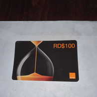 Dominicana-(orange-24rd$100)-(9)-(1137-9859-1430-63)-(31.12.2009)-used Card+1card Prepiad Free - Dominicaine