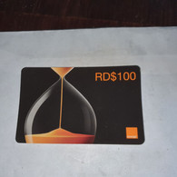 Dominicana-(orange-24rd$100)-(12)-(1128-6021-0187-97)-(31.12.2009)-used Card+1card Prepiad Free - Dominicaine