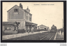 CPA 89 Flogny La Gare Et Le Train - Flogny La Chapelle