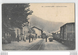 CPA 07 Le Cheylard La Gare Et Le Train Tramway Ligne De La Voulte Sur Rhone à Dunnieres - Le Cheylard