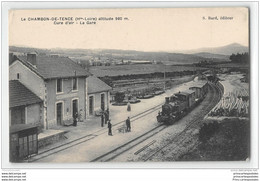 CPA 43 Le Chambon De Tence La Gare Et Le Train Tramway Ligne De La Voulte Sur Rhone à Dunnieres - Le Chambon-sur-Lignon