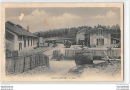 CPA 07 Saint Agreve La Gare Et Le Train Tramway Ligne De La Voulte Sur Rhone à Dunnieres - Saint Agrève