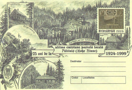 Romania 1999 Hohe Rinne Paltinis Kurhaus Kurort 1924-1999 Postal Stationary Cover - Hydrotherapy