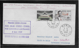 France 1er Vols - Enveloppe - TB - Eerste Vluchten