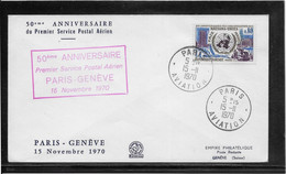 France 1er Vols - Enveloppe - TB - Premiers Vols