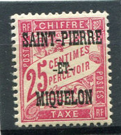 SAINT-PIERRE ET MIQUELON  N°  13 *  TAXE  (Y&T)   (Charnière) - Postage Due