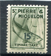 SAINT-PIERRE ET MIQUELON  N°  34 *  TAXE  (Y&T)   (Charnière) (Gomme Détérioré) - Postage Due