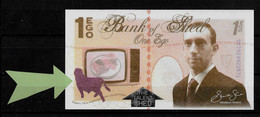 POLYMER Test Note, Testnote, BANK OF SHED,  1 EGO,  Typ B, UNC, Walt Disney - Specimen