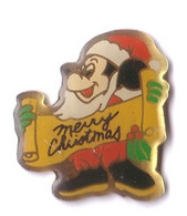 BD285 Pin's Disney Mickey Père Noël Merry Christmas Achat Immédiat - Weihnachten
