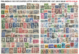 FINLANDIA ʘ 1931/1972 SUPER LOTTO Con SERIE E SPEZZATURE - Collezioni