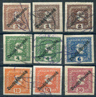 AUSTRIA 1919 Deutschösterreich Newspaper Stamps With Shades Used. Michel/ANK 247-51 - Usati