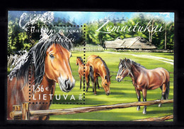 Litouwen 2016 Mi Nr Blok 52. Fauna, Paarden. Horse - Lithuania