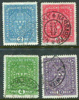 AUSTRIA 1917 Large Arms In Lighter Colours On Ordinary Paper, Used.  Michel 204-07 - Usados