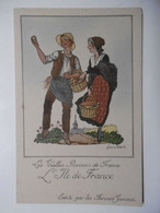 Jean DROIT Folklore Costume L' ILE DE FRANCE "Vieilles Provinces De France" Publicité Farines Maltées Jammet - Droit