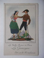 Jean DROIT Folklore Costume La GASCOGNE "Vieilles Provinces De France" Publicité Farines Maltées Jammet - Droit