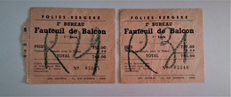 4 Tickets De Concert  MAYOL Et Folies-Bergeres - Europe