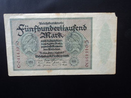 ALLEMAGNE : 500 000 MARK    1.5.1923    P 88a      B+ - 500.000 Mark