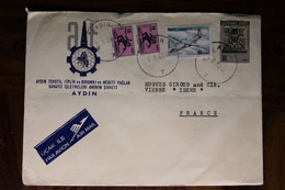 1969 Aydin Turquie Türkei Cover Enveloppe Allemagne Türkiye Paire - Briefe U. Dokumente