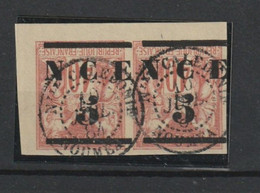 Paire Coin De Feuille Du N° 6a Oblitération Centrale Parfaite Coin De Feuille Ttb - Used Stamps