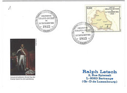 Luxembourg 2015 1815 Grand-Duché Création ¦ Duchy ¦ Großherzogtum Grossherzogtum - Storia Postale