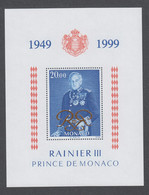 Timbres De Monaco Neufs** Bloc 50 Ans De Règne De Rainier III - N° 82 - TB - Blocks & Sheetlets
