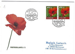 Luxembourg 2015 Fleur Flower Blume Feierblumm Papaver Klatschmohn Coquelicot - Cartas & Documentos