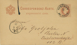 ÖSTERREICH "SCHÖNAU / BEI TEPLITZ" (Böhmen) Fingerhut-K1 Klar A. 2 Kr. GA 1883 - Briefe U. Dokumente