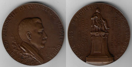 Brazil 1919 Medal Inauguration Of The Monument Conde De Boa Vista Recife 29 Grams Bronze Brass Ø40mm Engraver M. Sain - Autres & Non Classés