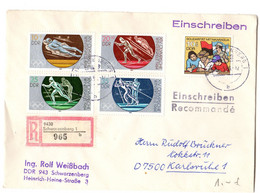 DDR  XIV Winterspiele 1984 Einschreiben - Autres & Non Classés